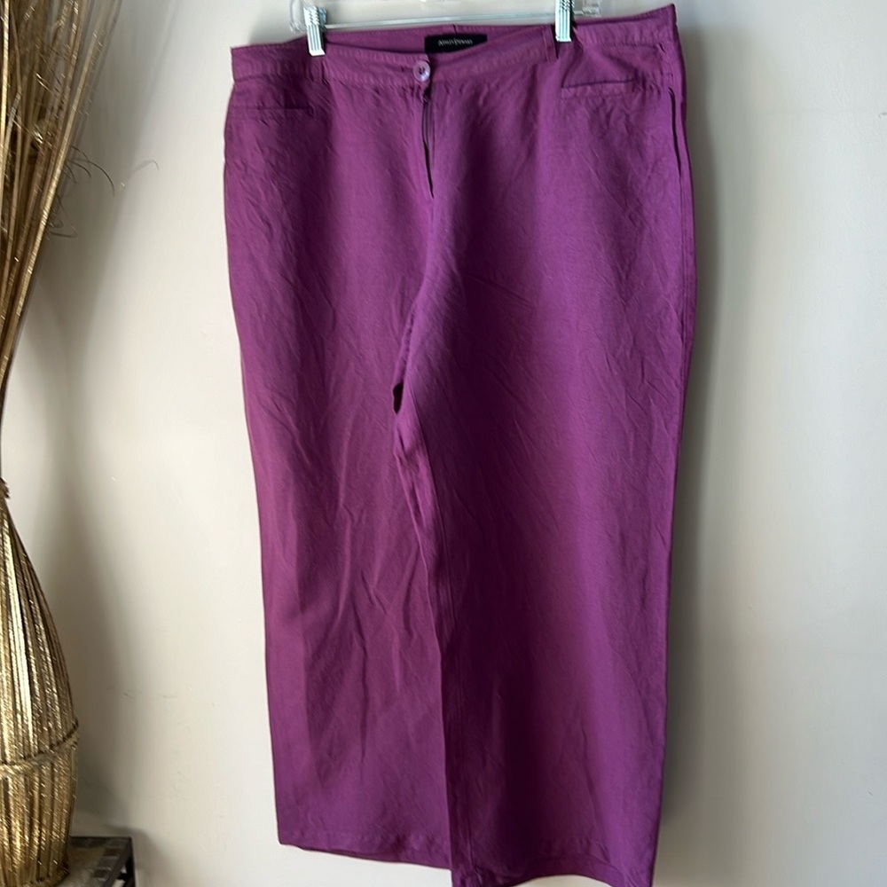 Preowned Ashley Stewart Linen Blend Pants Bundle Women’s Size 20 - Picture 2 of 4